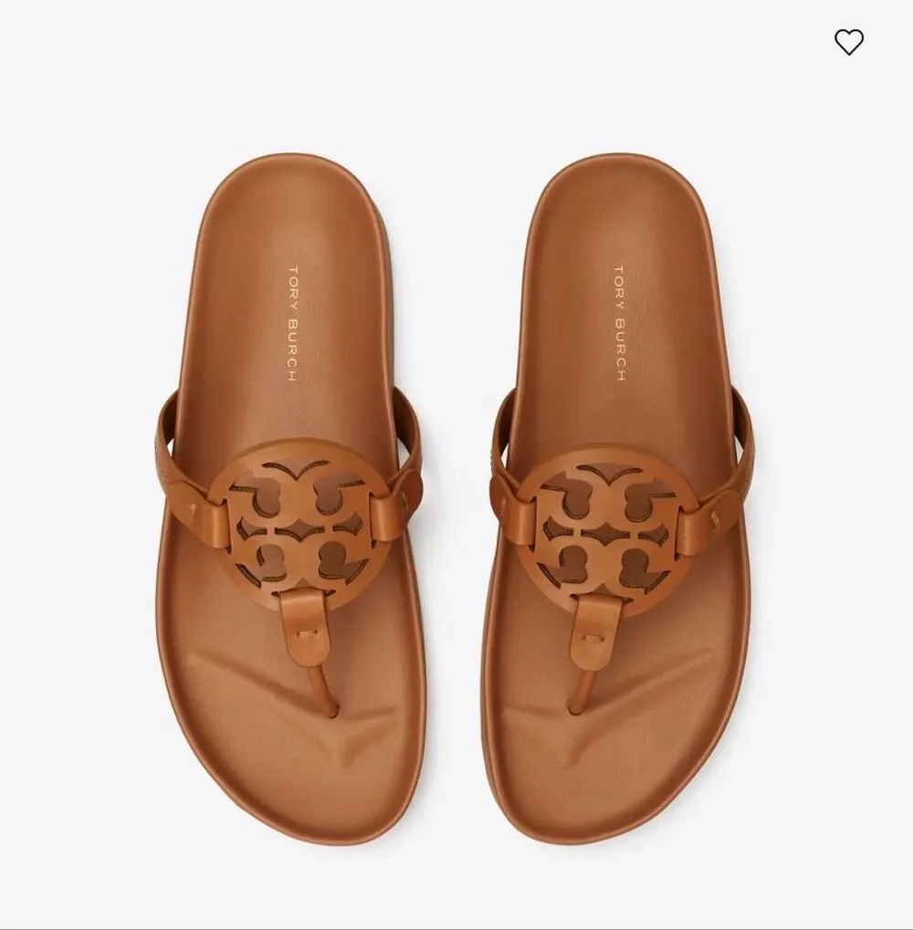 Tory Burch MILLER CLOUD SANDAL in Bourbon Miele Size US 9 $225